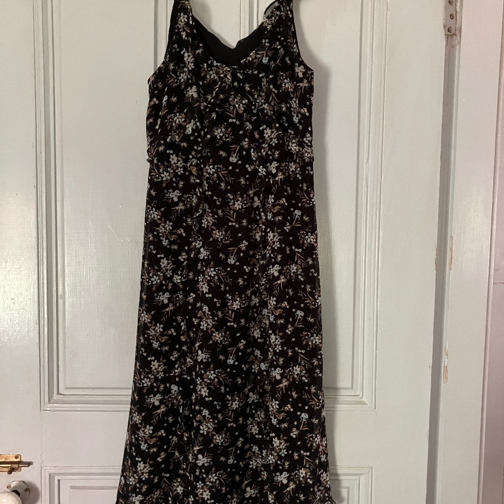 Anthropologie Cecile Floral Ruffled Midi Dress Size 6